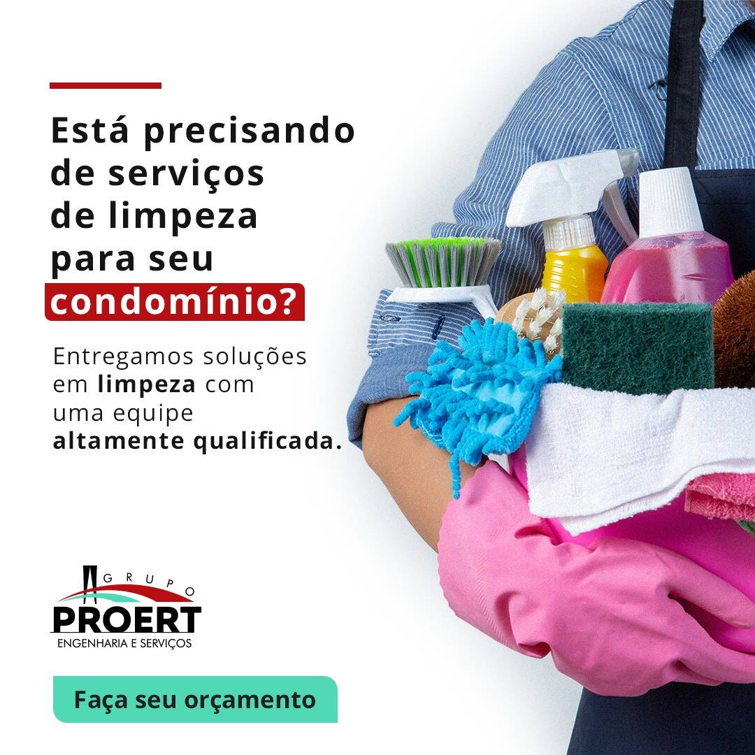 Conte com a Proert para manter a limpeza do seu prédio.